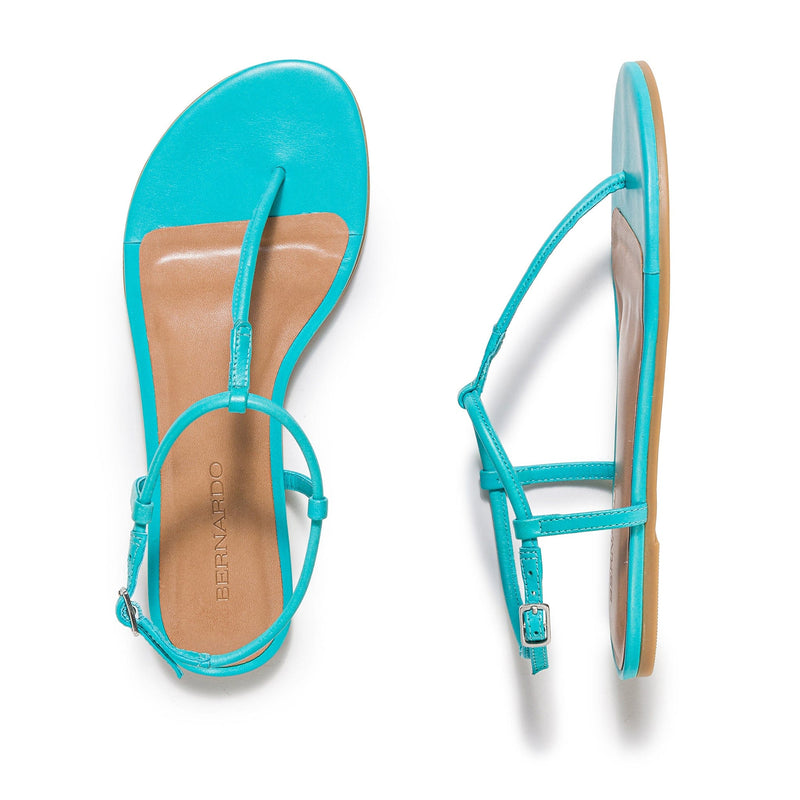 Sandalias Planas Bernardo Haven Thong Mujer Azules | HMS8715XE