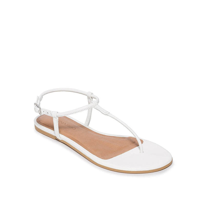 Sandalias Planas Bernardo Haven Thong Mujer Blancos | LNM3898QQ