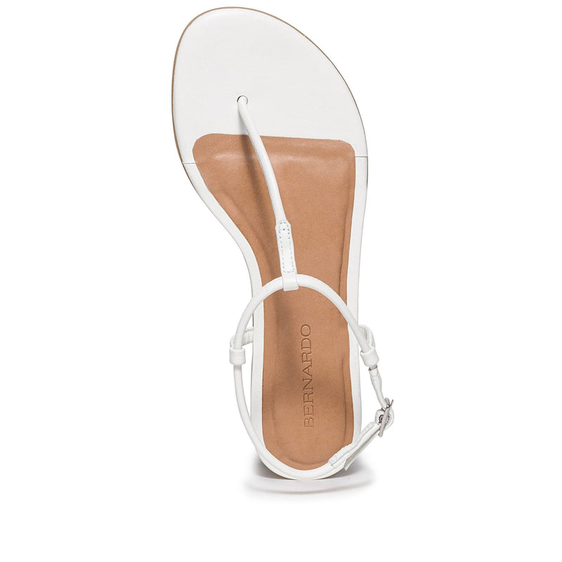 Sandalias Planas Bernardo Haven Thong Mujer Blancos | LNM3898QQ