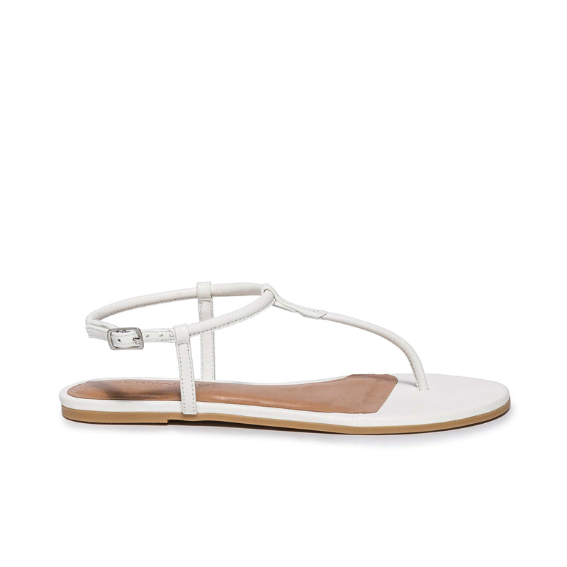 Sandalias Planas Bernardo Haven Thong Mujer Blancos | LNM3898QQ