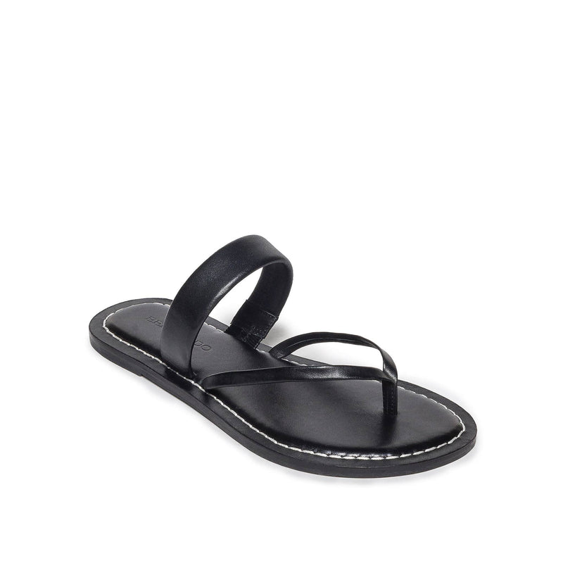 Sandalias Planas Bernardo Leia Thong Mujer Negros | TGH3126RL