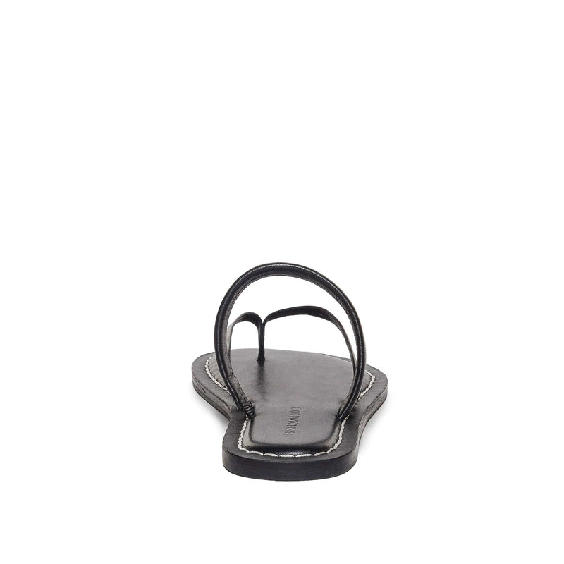 Sandalias Planas Bernardo Leia Thong Mujer Negros | TGH3126RL