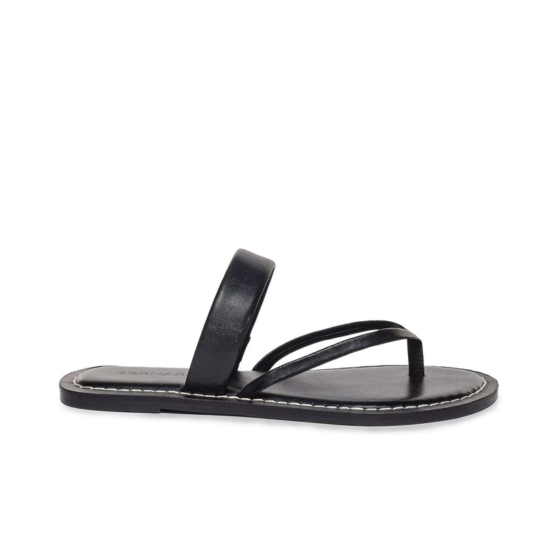 Sandalias Planas Bernardo Leia Thong Mujer Negros | TGH3126RL