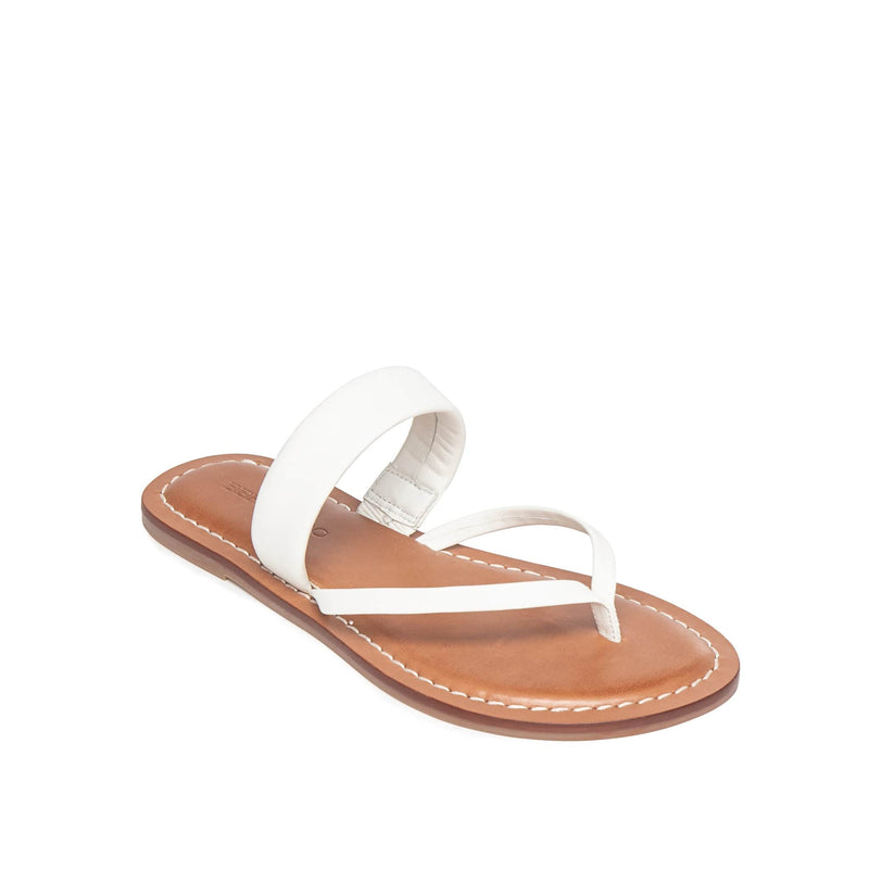 Sandalias Planas Bernardo Leia Thong Mujer Blancos | FDO419MI