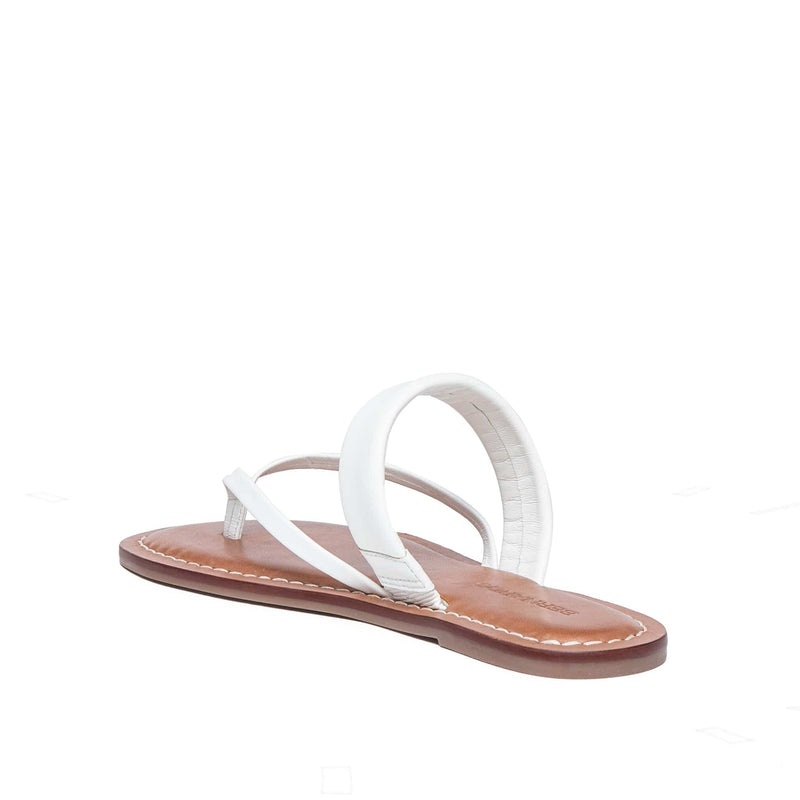 Sandalias Planas Bernardo Leia Thong Mujer Blancos | FDO419MI