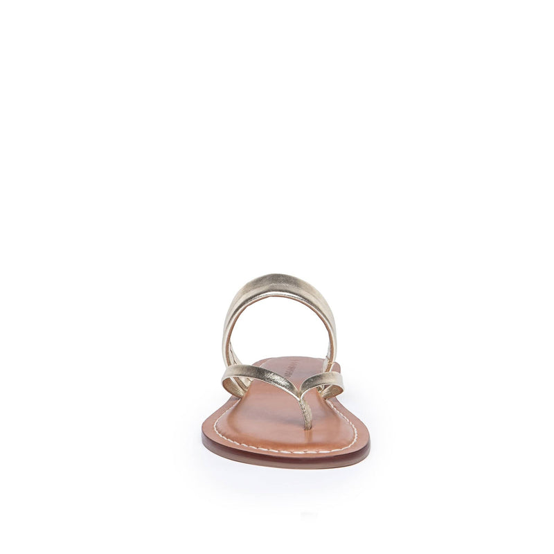 Sandalias Planas Bernardo Leia Thong Mujer Dorados | MEW4344ZS