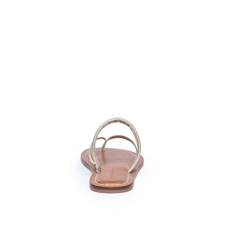 Sandalias Planas Bernardo Leia Thong Mujer Dorados | MEW4344ZS