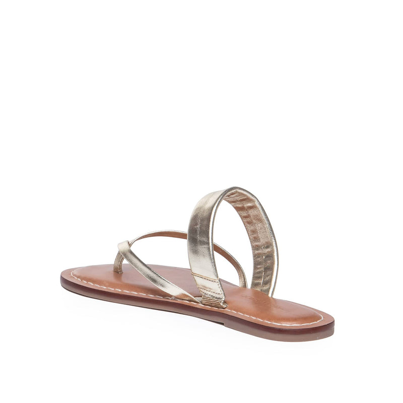 Sandalias Planas Bernardo Leia Thong Mujer Dorados | MEW4344ZS