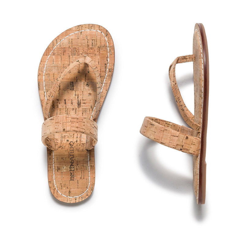 Sandalias Planas Bernardo Leia Thong Mujer Marrom | PVA778CQ
