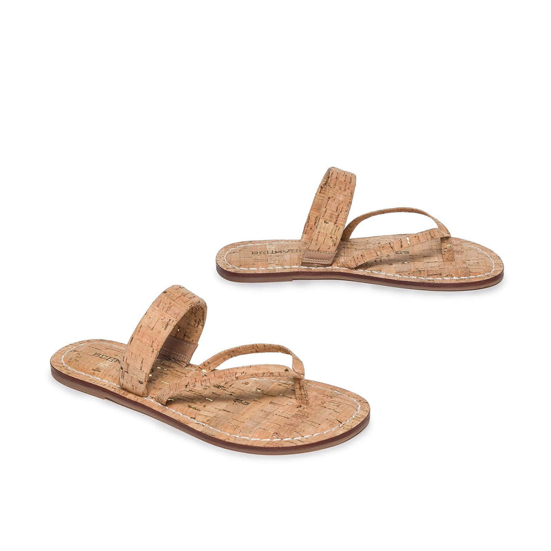 Sandalias Planas Bernardo Leia Thong Mujer Marrom | PVA778CQ