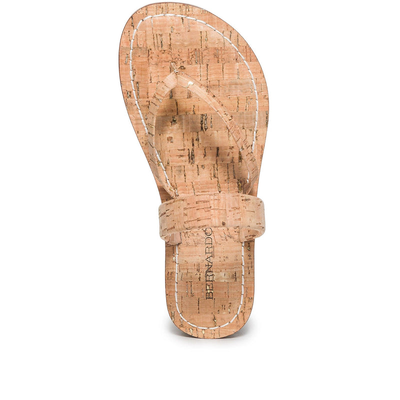 Sandalias Planas Bernardo Leia Thong Mujer Marrom | PVA778CQ