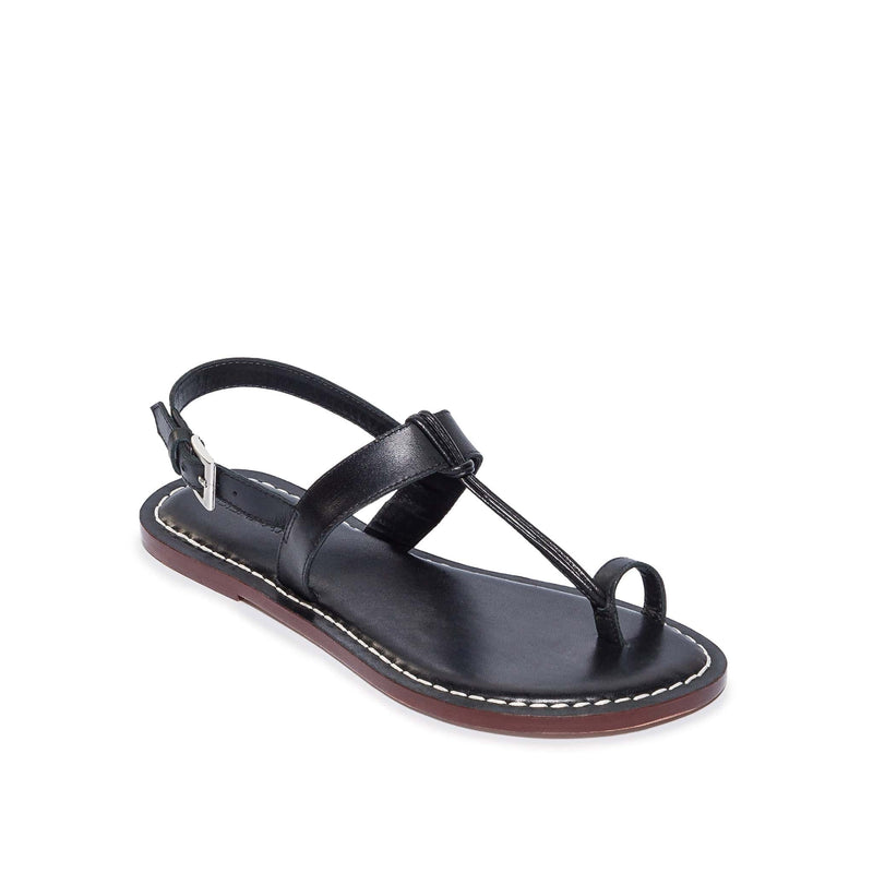 Sandalias Planas Bernardo Maverick 2 Toe Ring Mujer Negros | MBV5140CZ