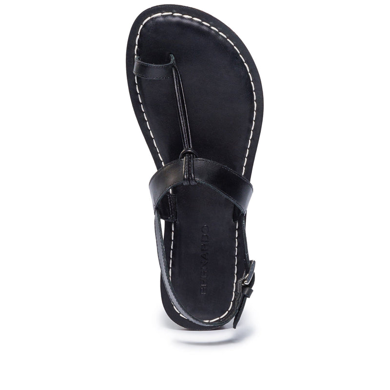Sandalias Planas Bernardo Maverick 2 Toe Ring Mujer Negros | MBV5140CZ