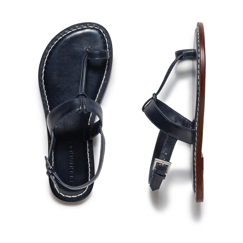 Sandalias Planas Bernardo Maverick 2 Toe Ring Mujer Azul Marino | YBY4575QH
