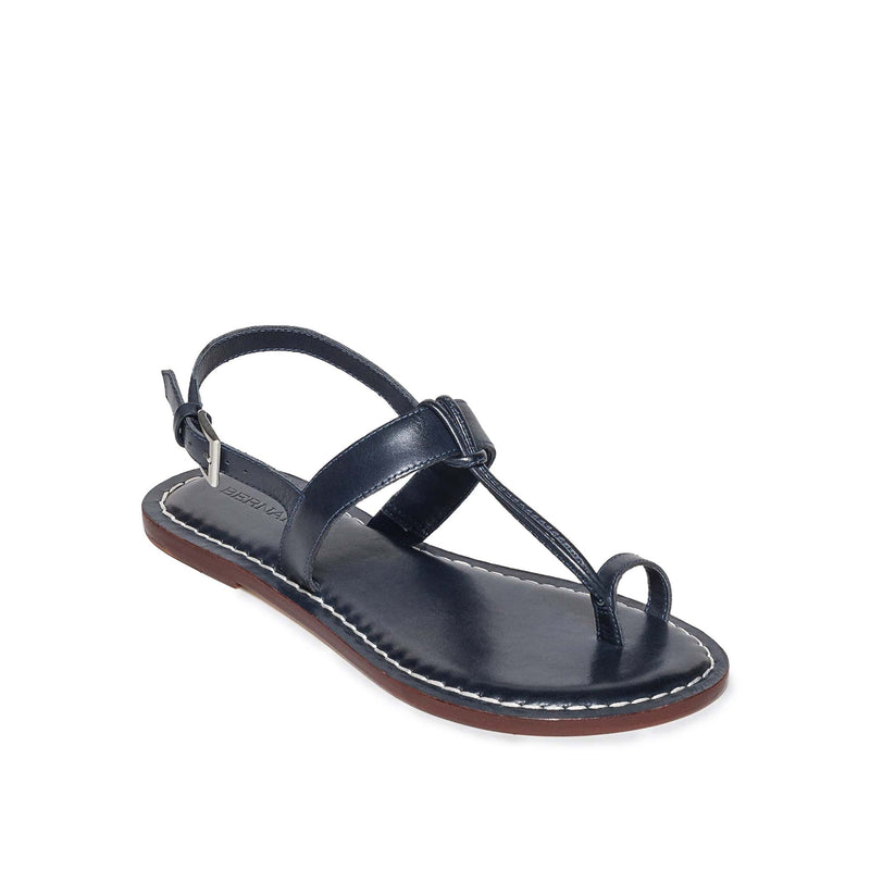 Sandalias Planas Bernardo Maverick 2 Toe Ring Mujer Azul Marino | YBY4575QH