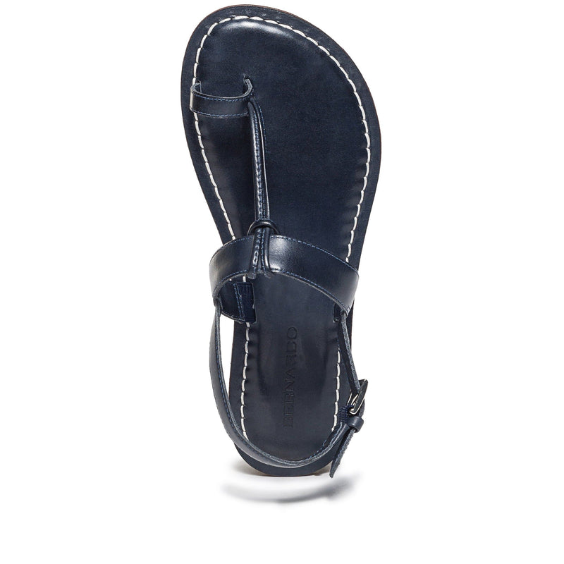 Sandalias Planas Bernardo Maverick 2 Toe Ring Mujer Azul Marino | YBY4575QH