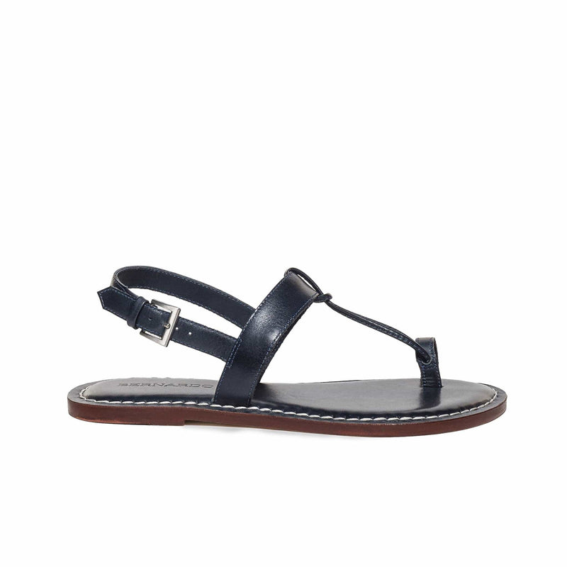 Sandalias Planas Bernardo Maverick 2 Toe Ring Mujer Azul Marino | YBY4575QH