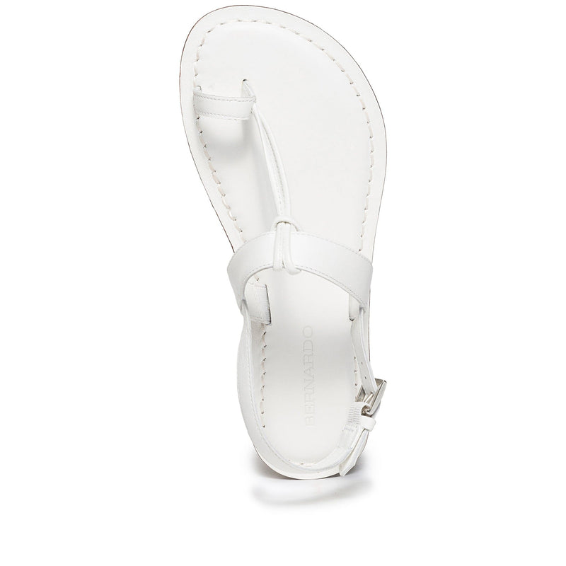 Sandalias Planas Bernardo Maverick 2 Toe Ring Mujer Blancos | LIU2630PW