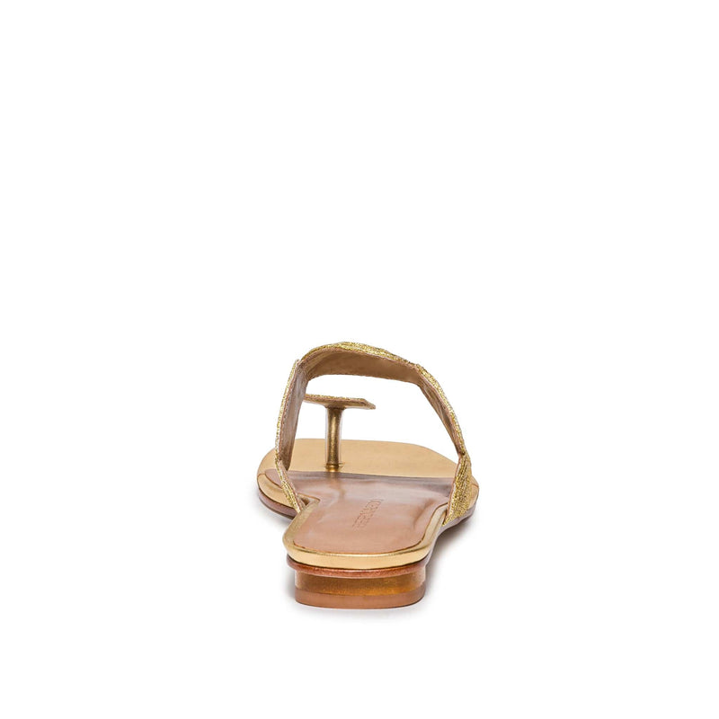 Sandalias Planas Bernardo Palermo Mujer Dorados | ZDI2391LW