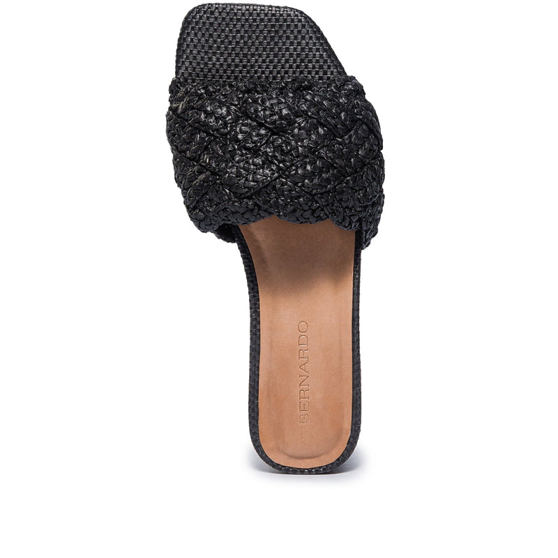 Sandalias Planas Bernardo Pixie Mujer Negros | DQP4543RK