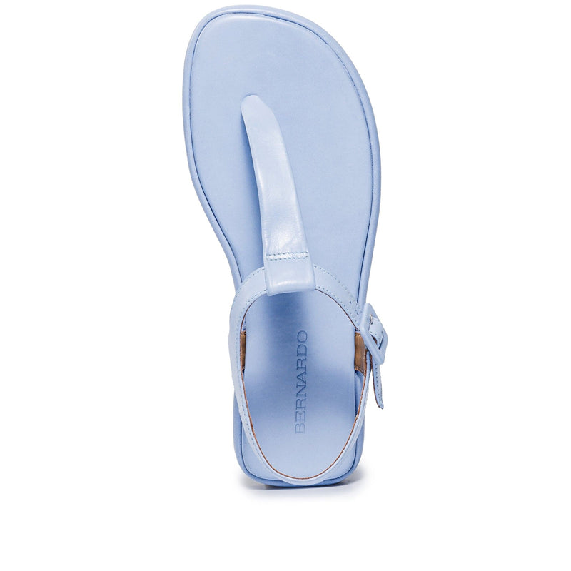 Sandalias Planas Bernardo Tucson T-Strap Mujer Azules | VER7128FN