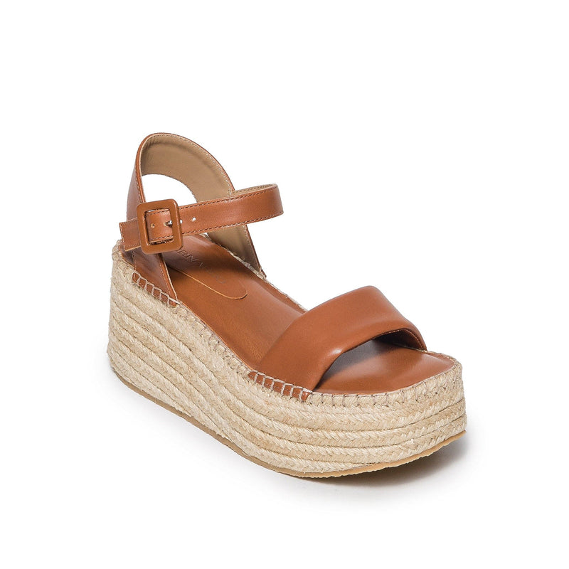 Sandalias Plataforma Bernardo Mallorca Espadrille Mujer Marrom Oscuro | SKM1856XZ