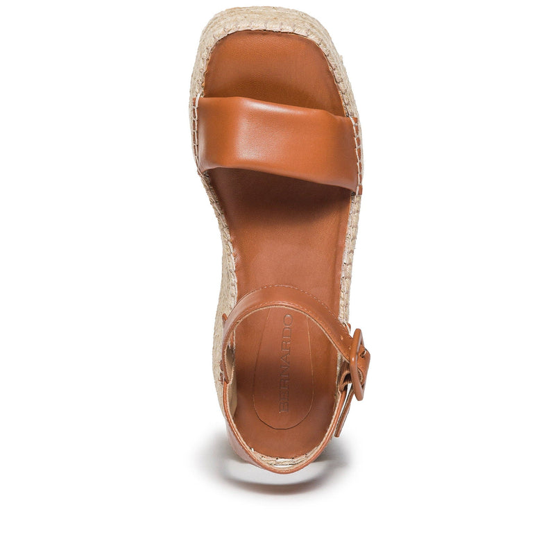 Sandalias Plataforma Bernardo Mallorca Espadrille Mujer Marrom Oscuro | SKM1856XZ