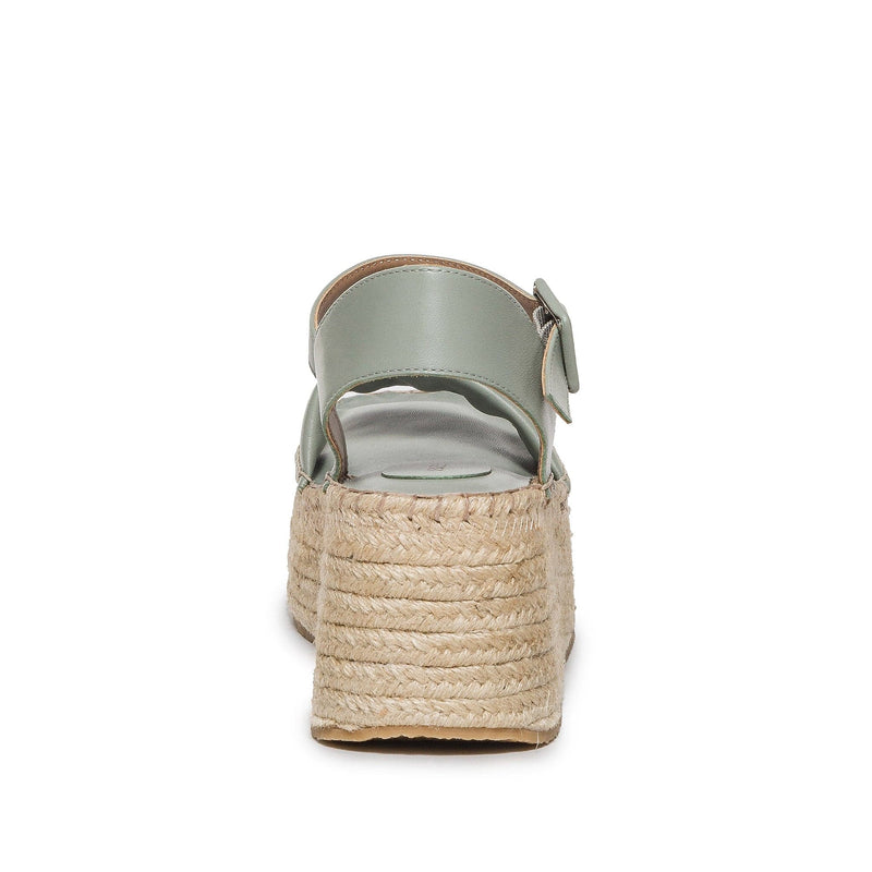 Sandalias Plataforma Bernardo Mallorca Espadrille Mujer Verdes Claro | FMG6446CI