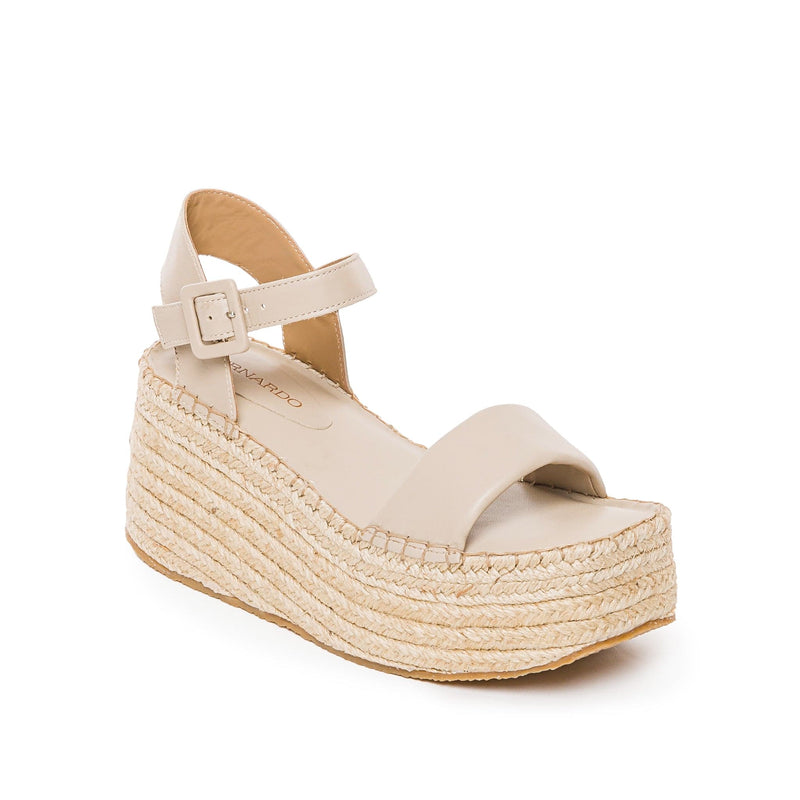 Sandalias Plataforma Bernardo Mallorca Espadrille Mujer Beige | UCR2926WL