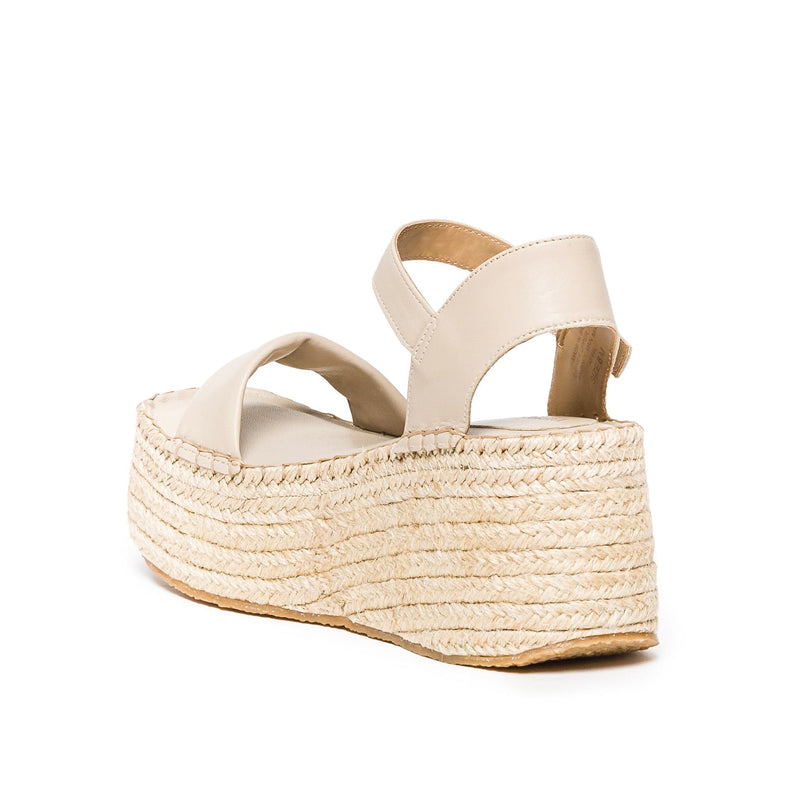 Sandalias Plataforma Bernardo Mallorca Espadrille Mujer Beige | UCR2926WL