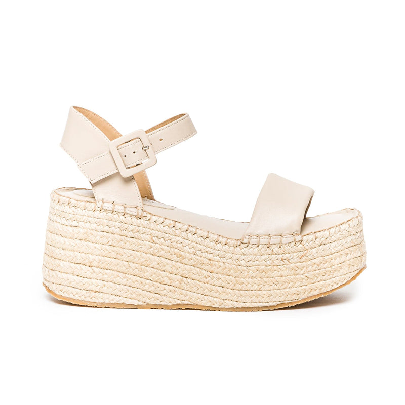 Sandalias Plataforma Bernardo Mallorca Espadrille Mujer Beige | UCR2926WL