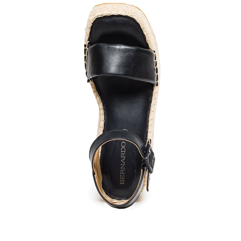 Sandalias Plataforma Bernardo Mallorca Espadrille Mujer Negros | LRQ1816UN