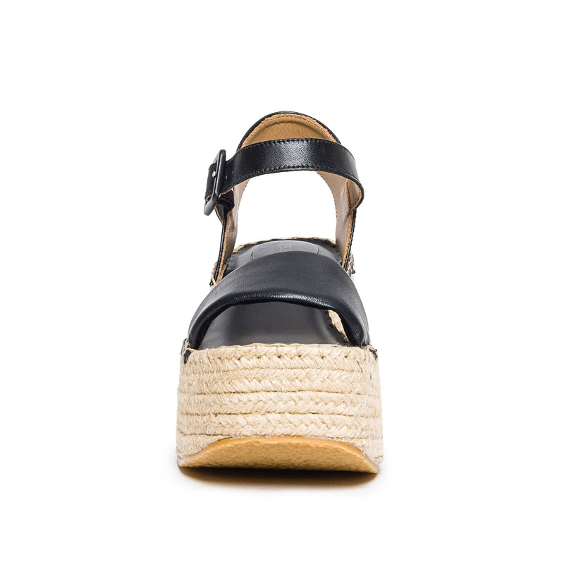 Sandalias Plataforma Bernardo Mallorca Espadrille Mujer Negros | LRQ1816UN