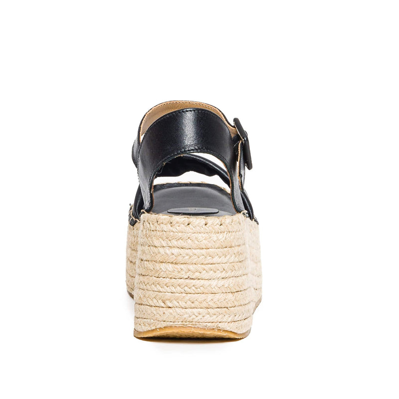 Sandalias Plataforma Bernardo Mallorca Espadrille Mujer Negros | LRQ1816UN