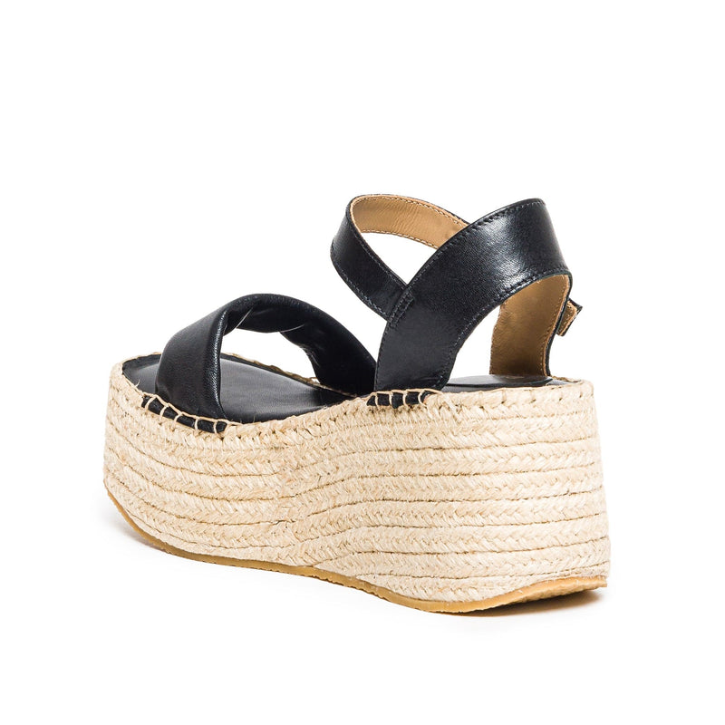 Sandalias Plataforma Bernardo Mallorca Espadrille Mujer Negros | LRQ1816UN