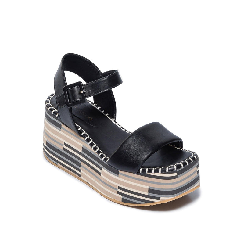 Sandalias Plataforma Bernardo Marley Mujer Negros | WTE8032CY