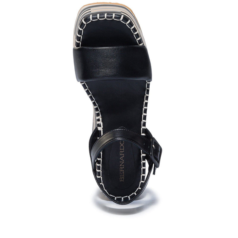 Sandalias Plataforma Bernardo Marley Mujer Negros | WTE8032CY