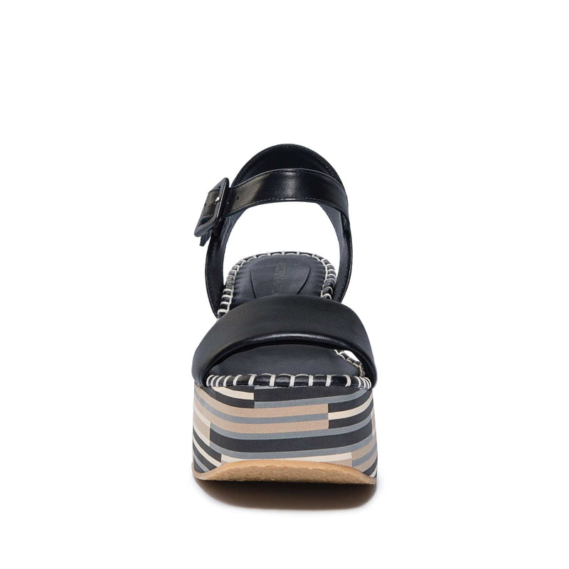 Sandalias Plataforma Bernardo Marley Mujer Negros | WTE8032CY