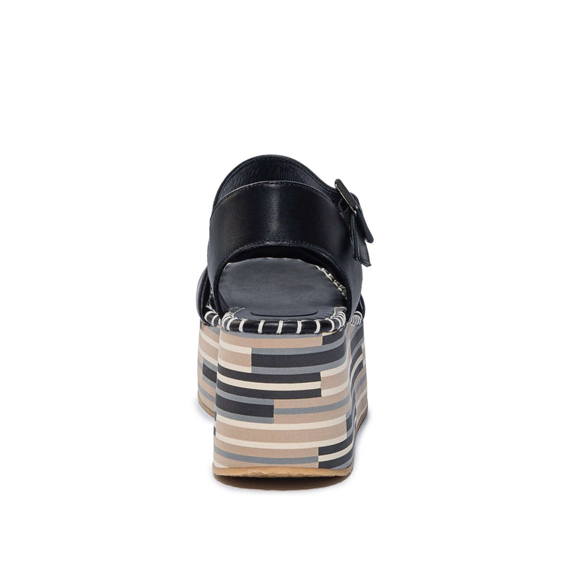 Sandalias Plataforma Bernardo Marley Mujer Negros | WTE8032CY