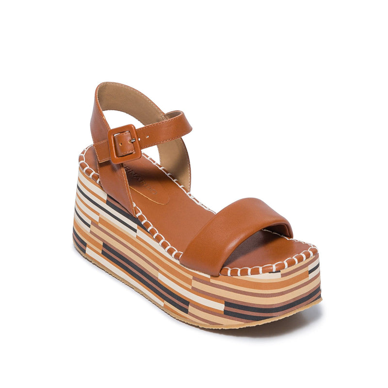 Sandalias Plataforma Bernardo Marley Mujer Marrom Oscuro | UNC9228BT