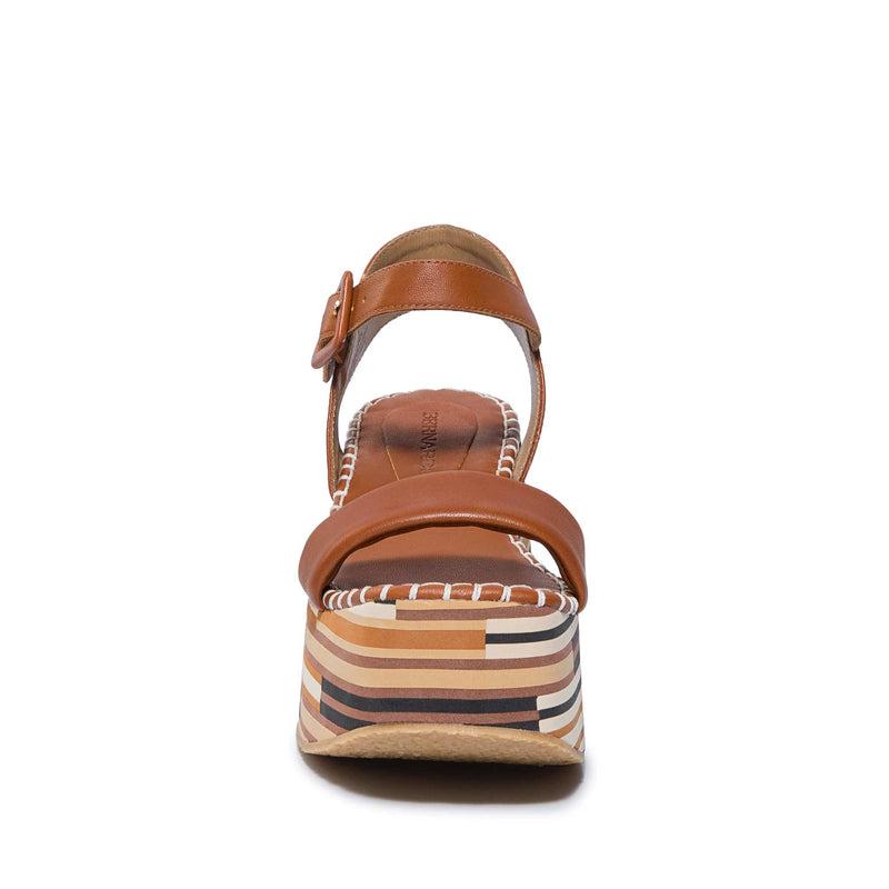 Sandalias Plataforma Bernardo Marley Mujer Marrom Oscuro | UNC9228BT