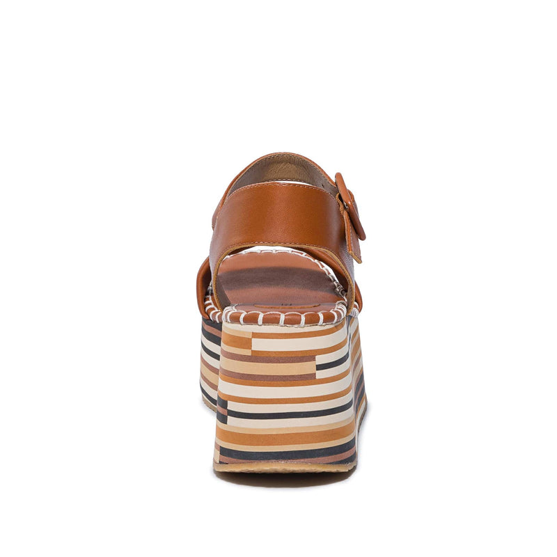 Sandalias Plataforma Bernardo Marley Mujer Marrom Oscuro | UNC9228BT