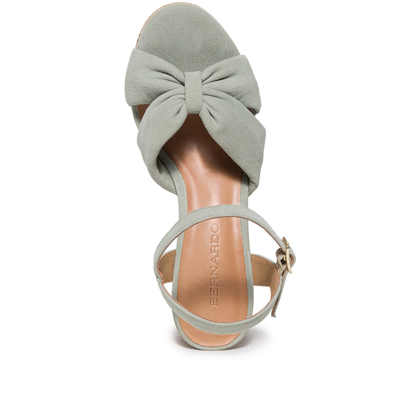 Sandalias Plataforma Bernardo Veronika Mujer Verdes Claro | GEK962UH