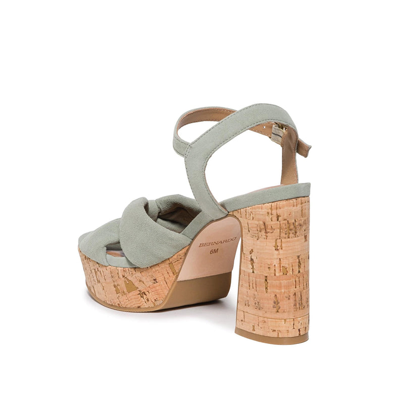Sandalias Plataforma Bernardo Veronika Mujer Verdes Claro | GEK962UH