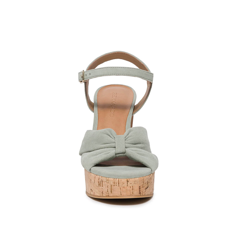 Sandalias Plataforma Bernardo Veronika Mujer Verdes Claro | GEK962UH