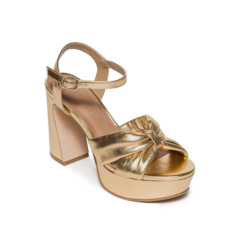 Sandalias Plataforma Bernardo Veronika Mujer Dorados | IMX9941ZQ