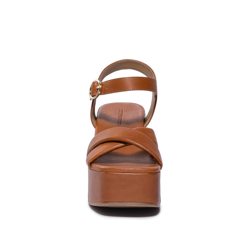 Sandalias Plataforma Bernardo Weston Mujer Marrom Oscuro | VTT6846TL