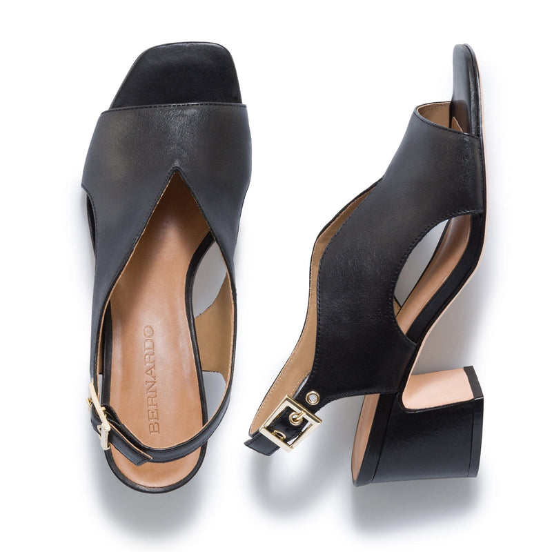 Sandalias Tacones Bernardo Bedford Mid Mujer Negros | JAJ8010YZ