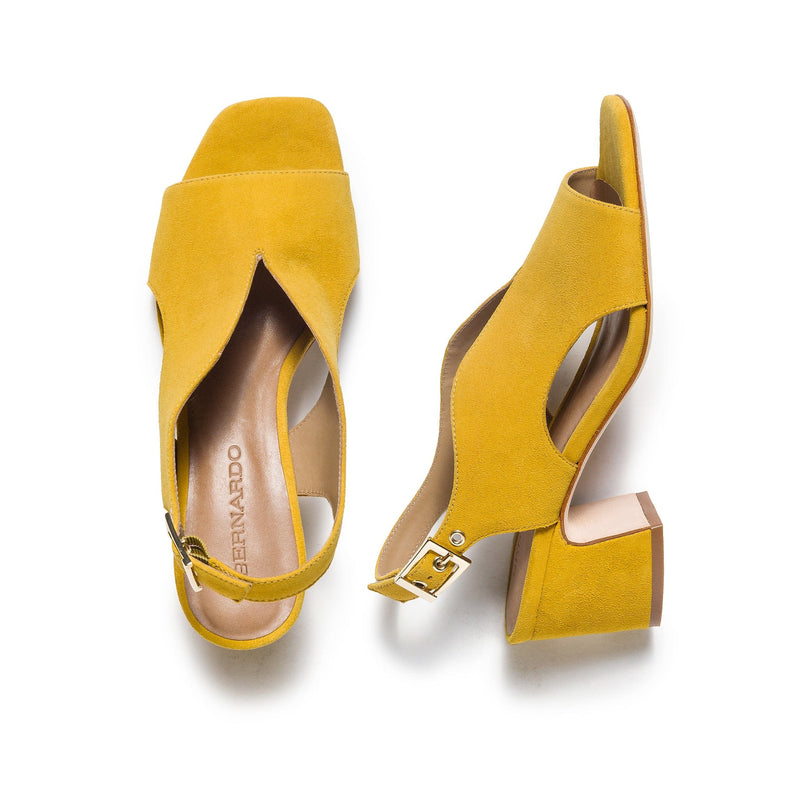 Sandalias Tacones Bernardo Bedford Mid Mujer Amarillos | WLM2319GA
