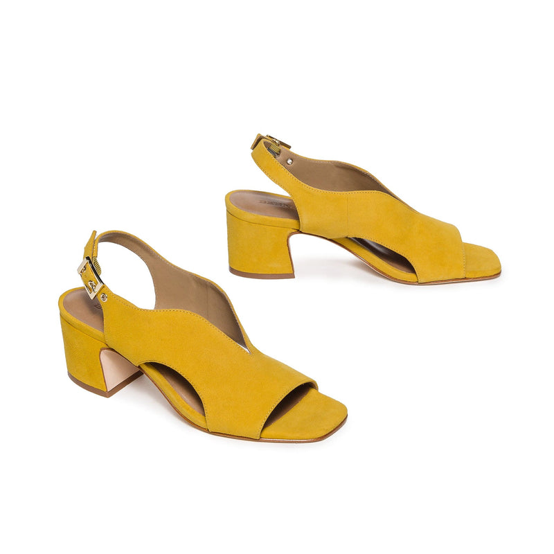 Sandalias Tacones Bernardo Bedford Mid Mujer Amarillos | WLM2319GA